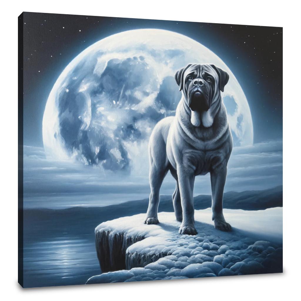 Moonlit Vigil Bullmastiff Canvas
