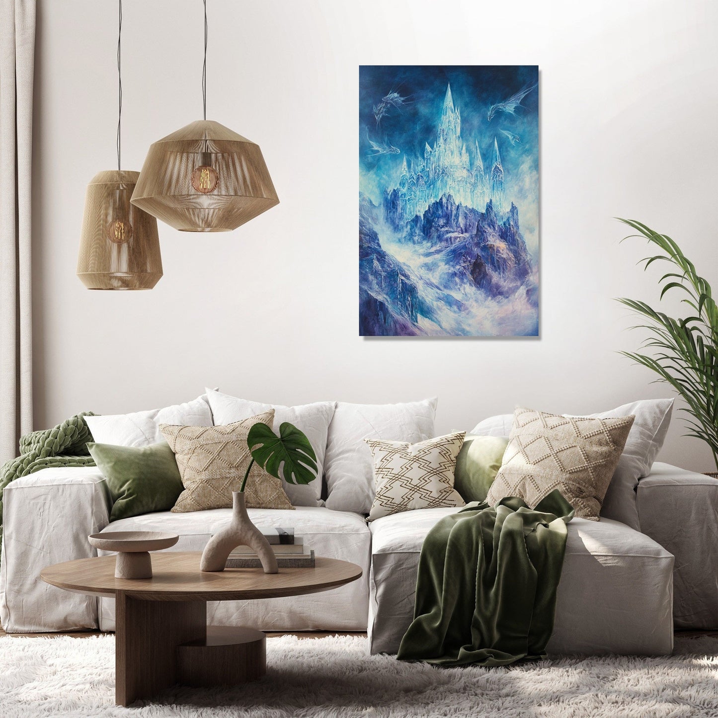 Enigmatic Crystal Castle Canvas