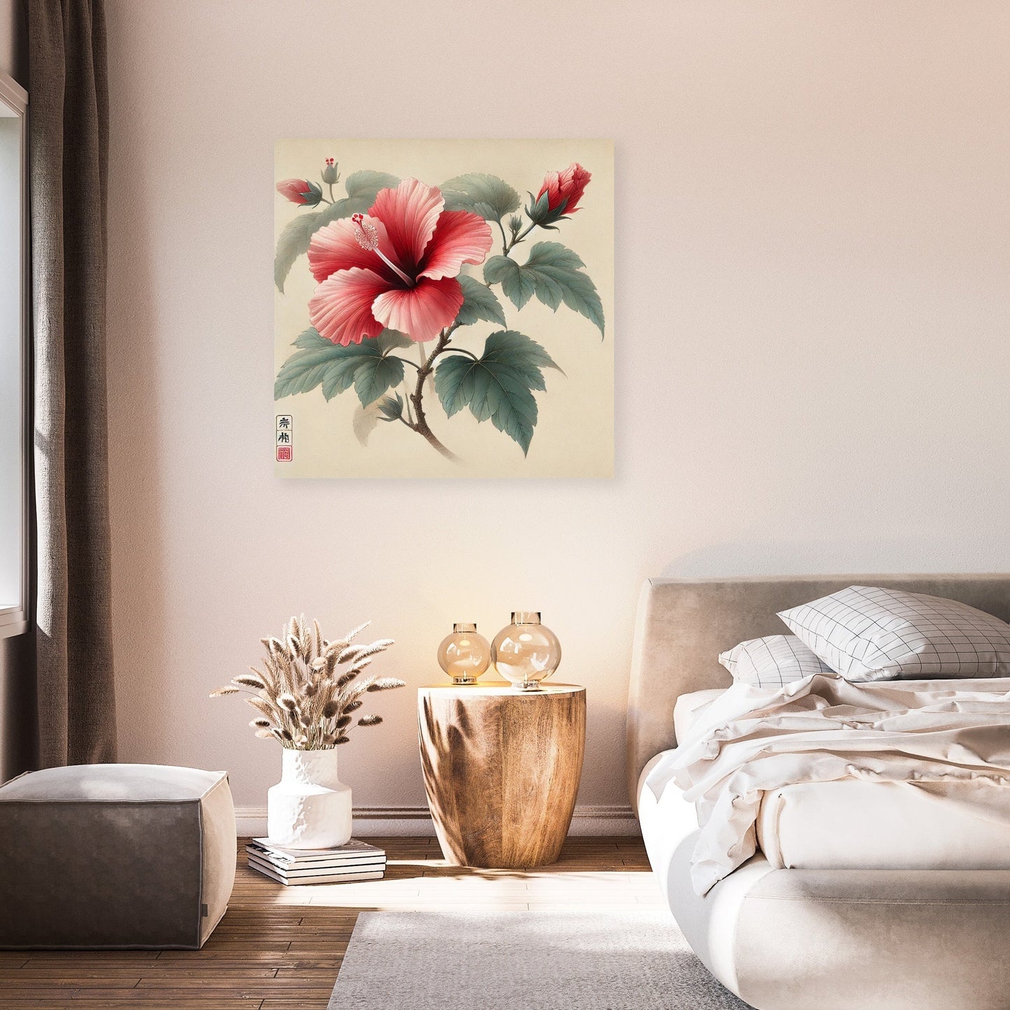 Elegant Hibiscus Blossom Canvas