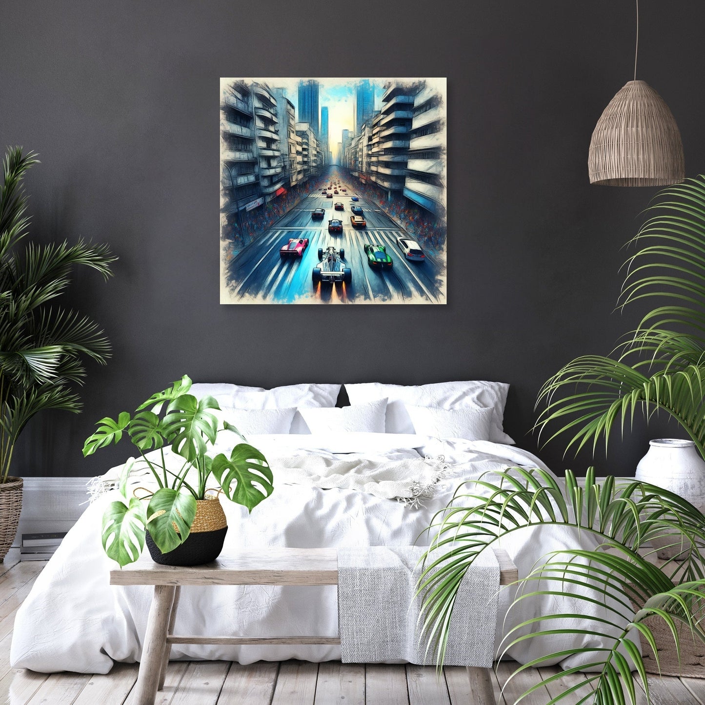 Drone City Racer Canvas