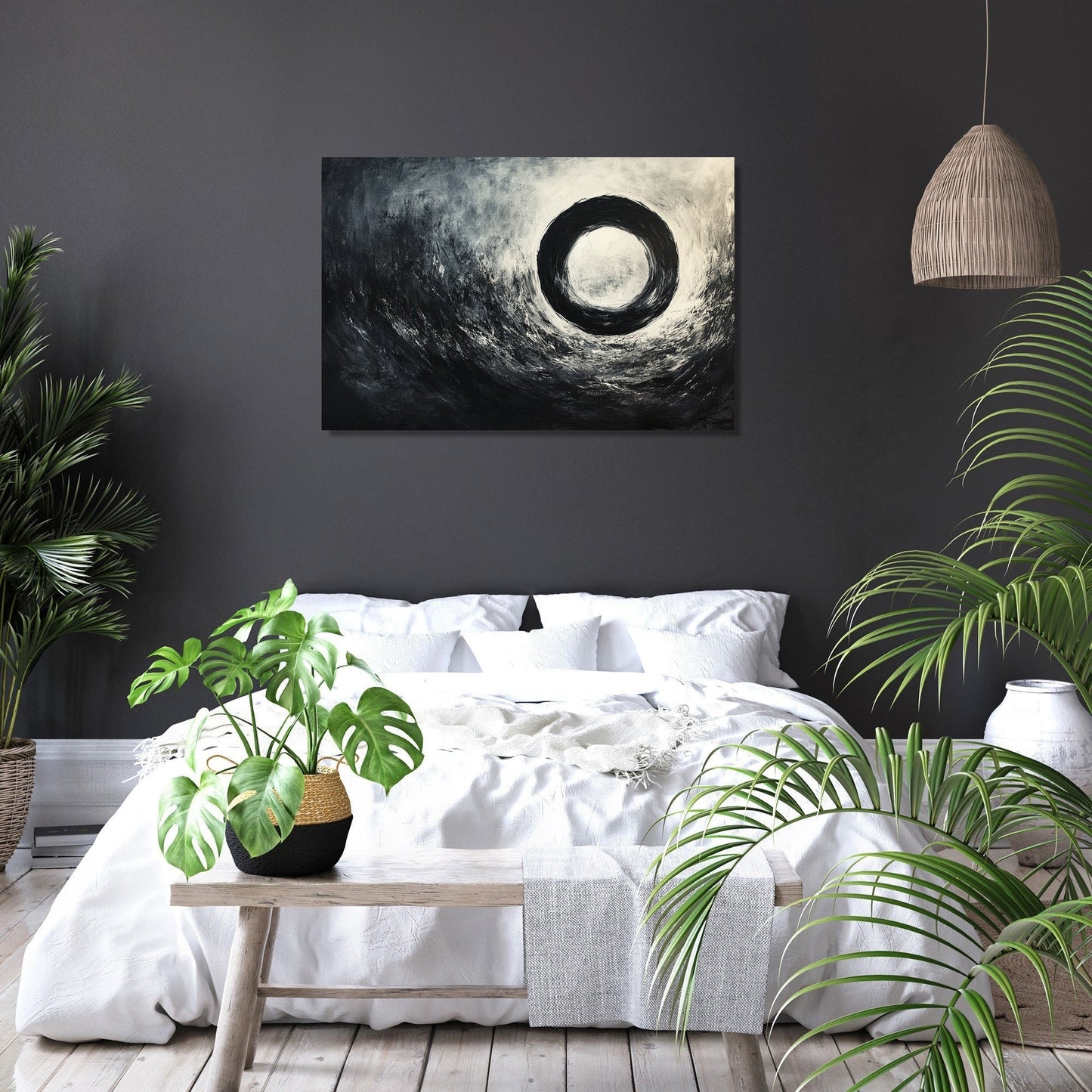 Monochrome Circle Canvas