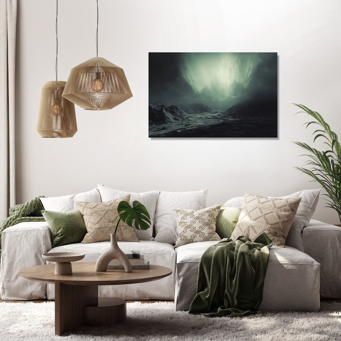 Cosmic Aurora Tranquility Canvas