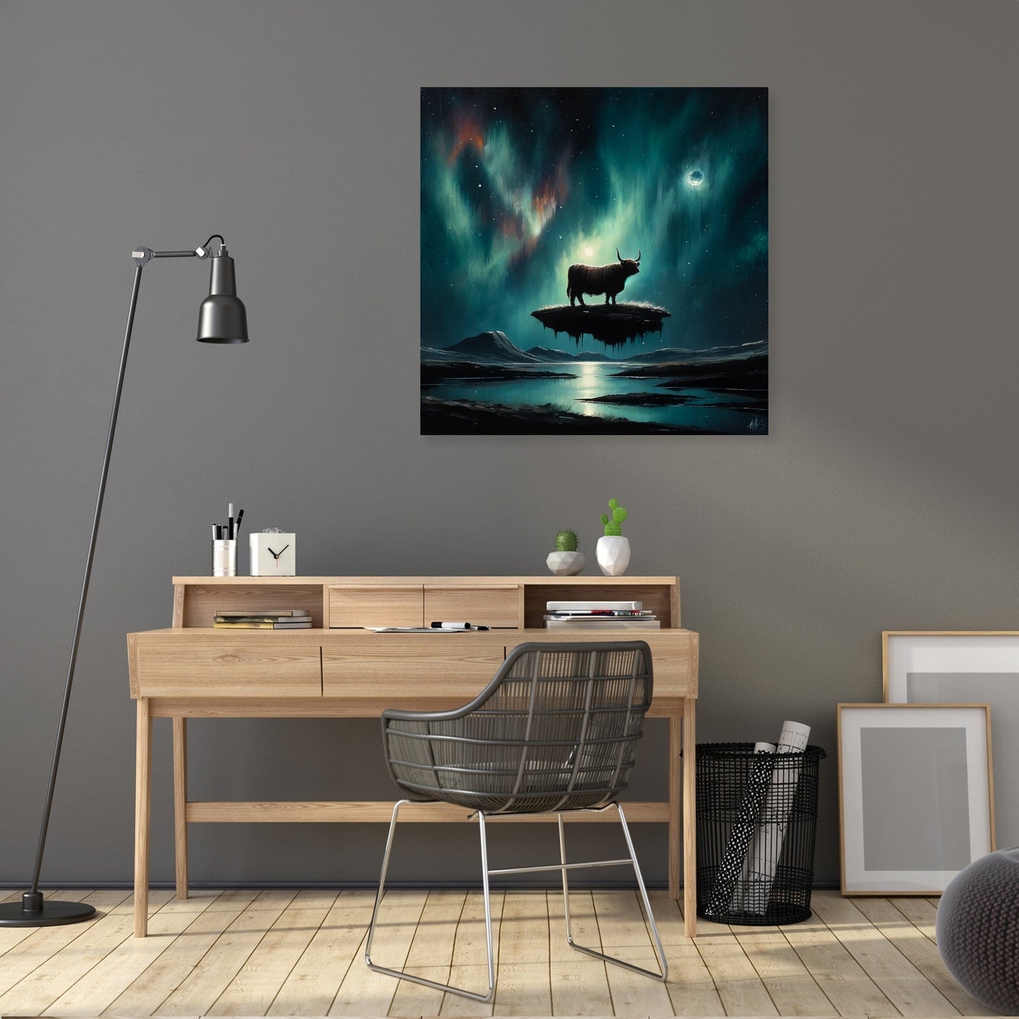 Highland Cow Mystique Canvas
