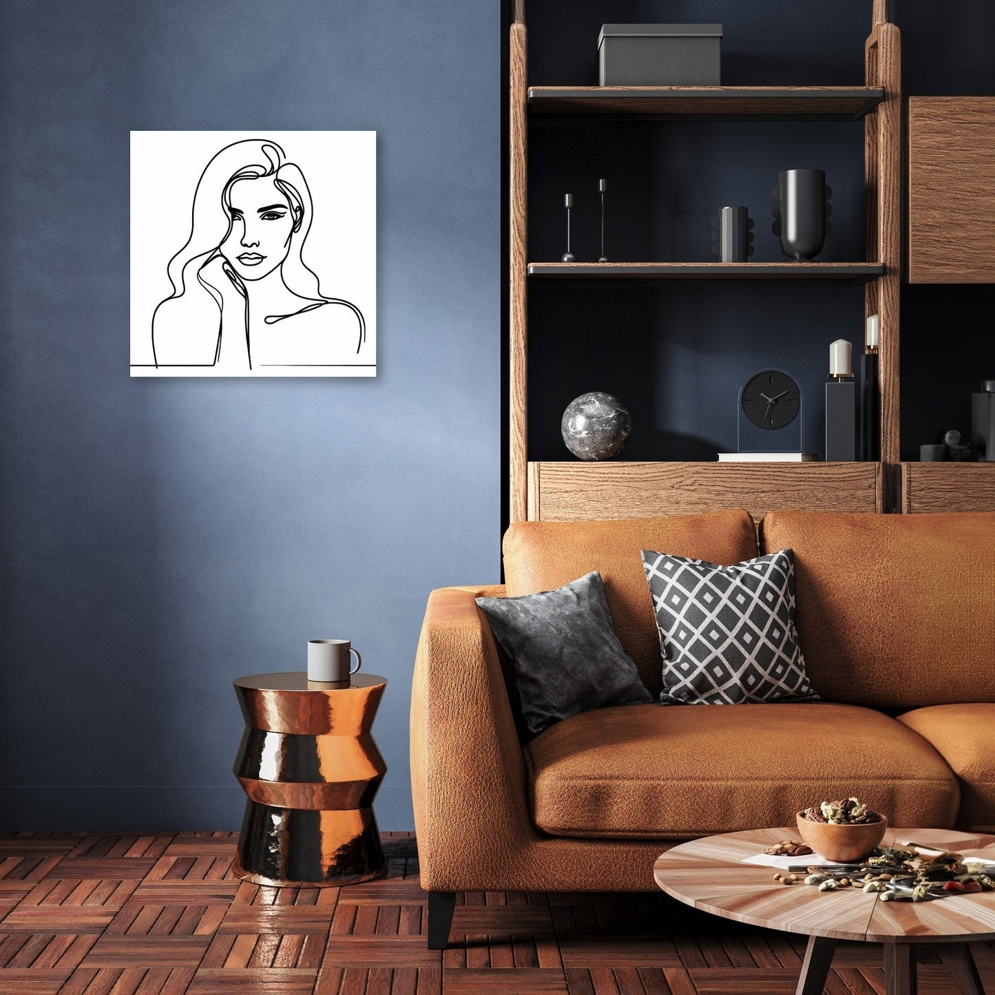 Woman:Line Simplicity Canvas