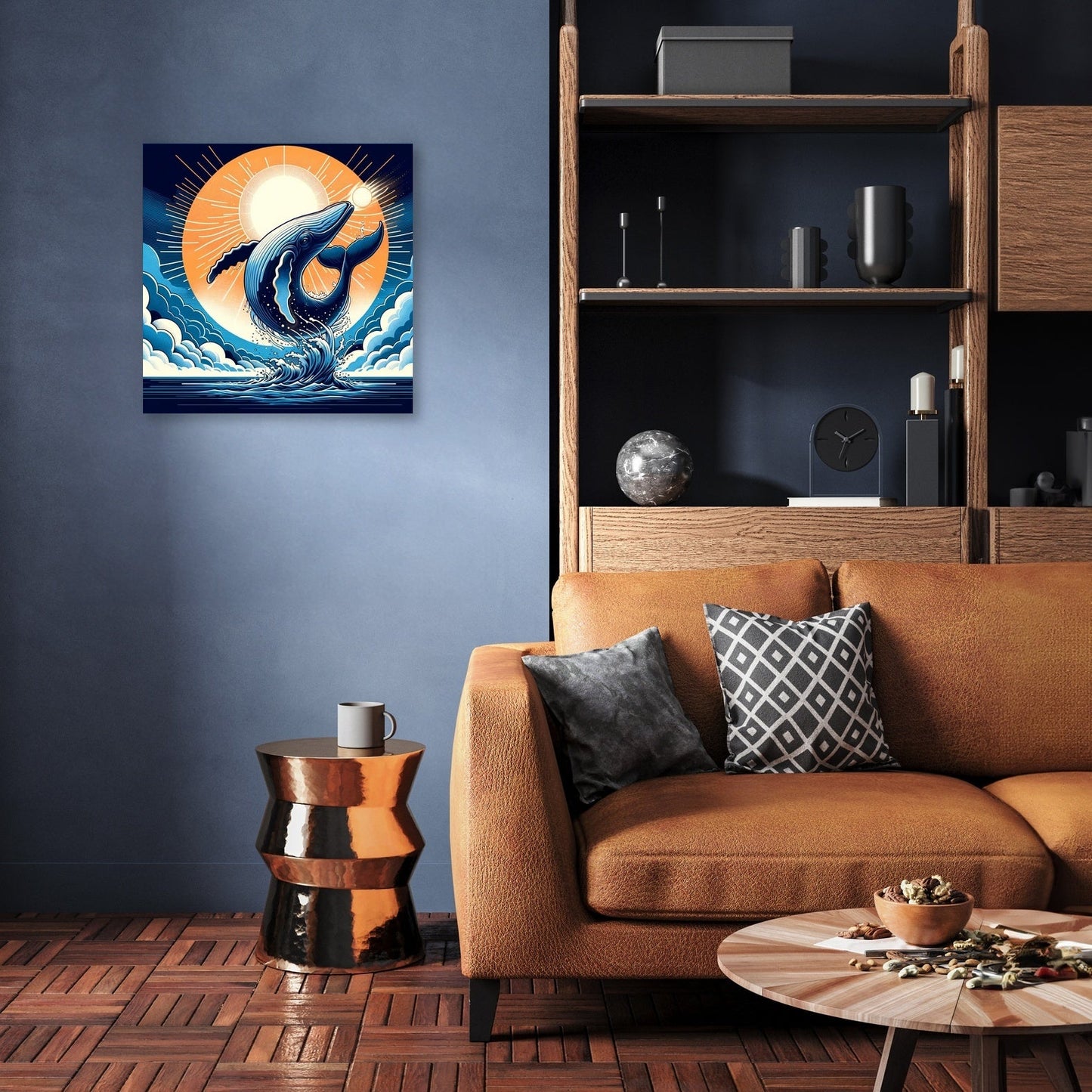 Whale's Cosmic Volley Canvas
