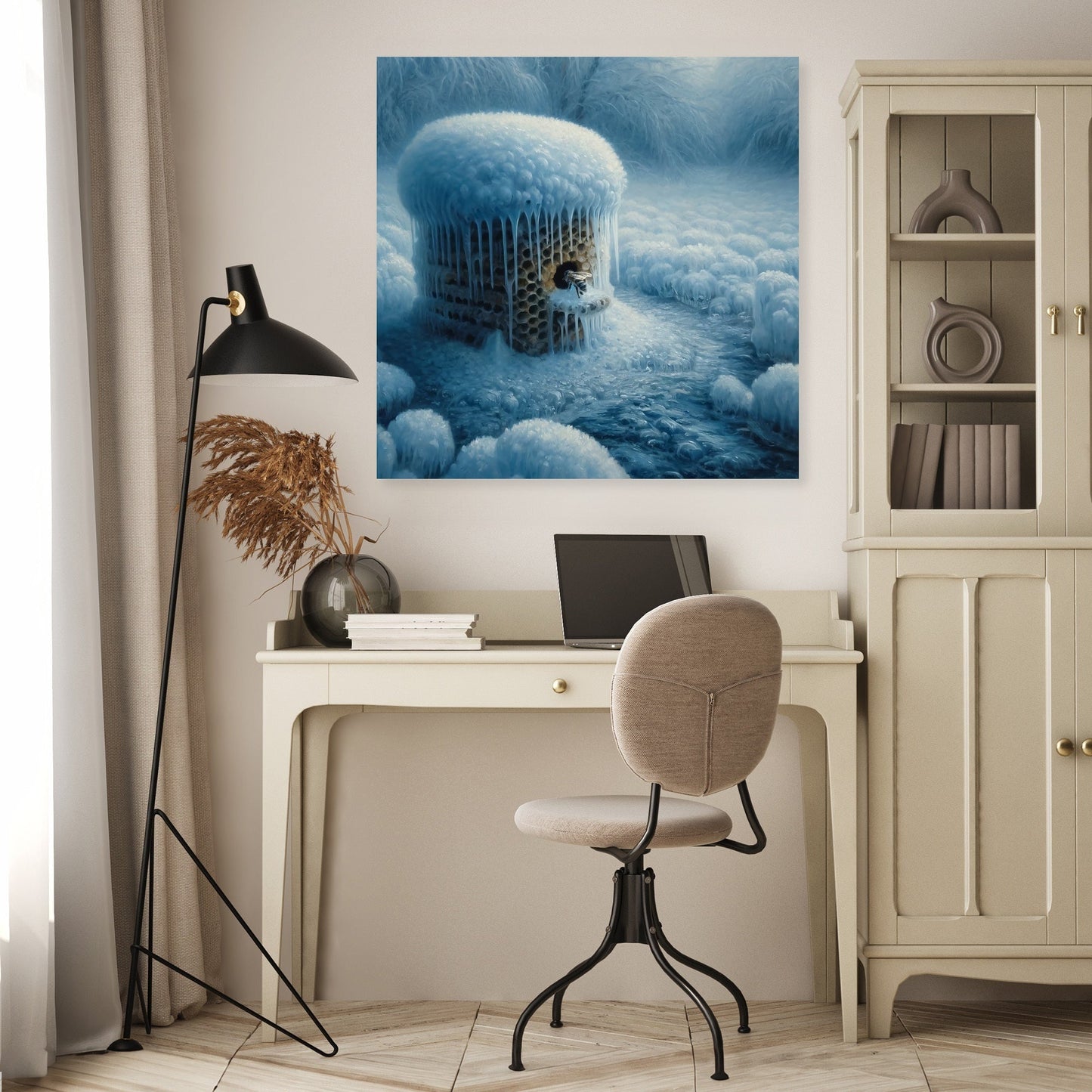 Frozen Hive Bee Canvas