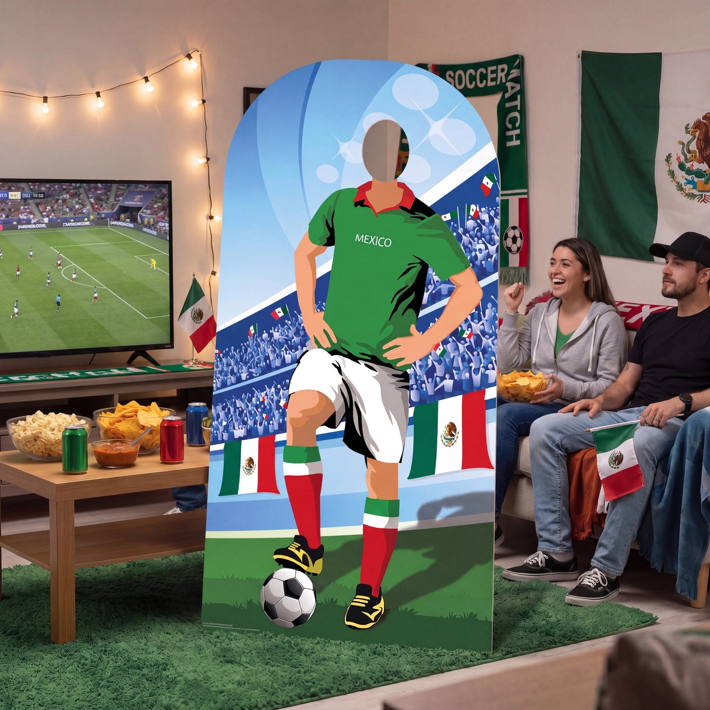 SC4938 Mexico World Cup 2026 Football World Tournament Cup  Stand-in Cardboard Cutout Height 190cm