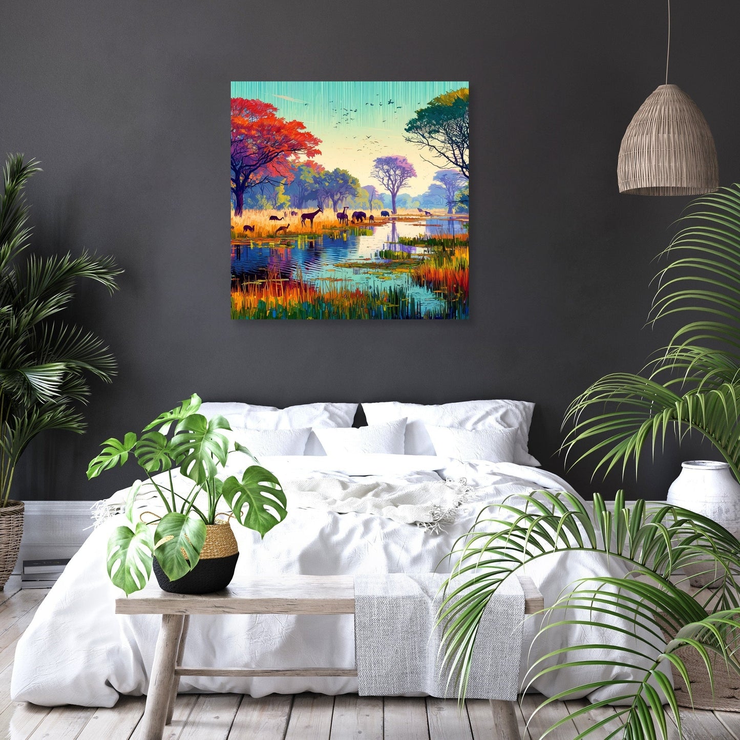 Okavango Delta Wildlife Canvas