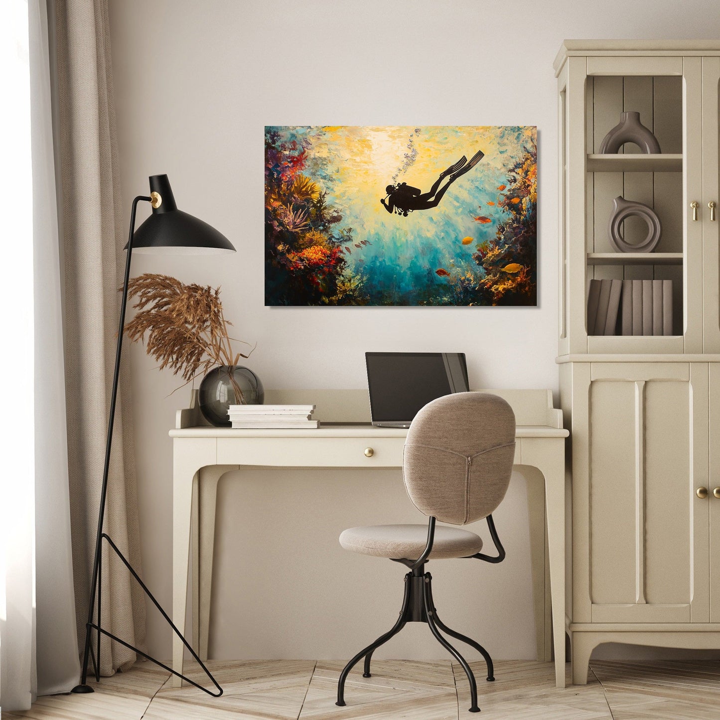 Sunrise Diver Canvas