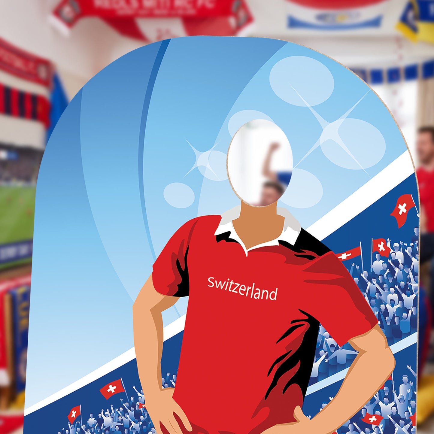SC4942 Switzerland World Cup 2026  Football World Tournament Cup Stand-in Cardboard Cutout Height 190cm
