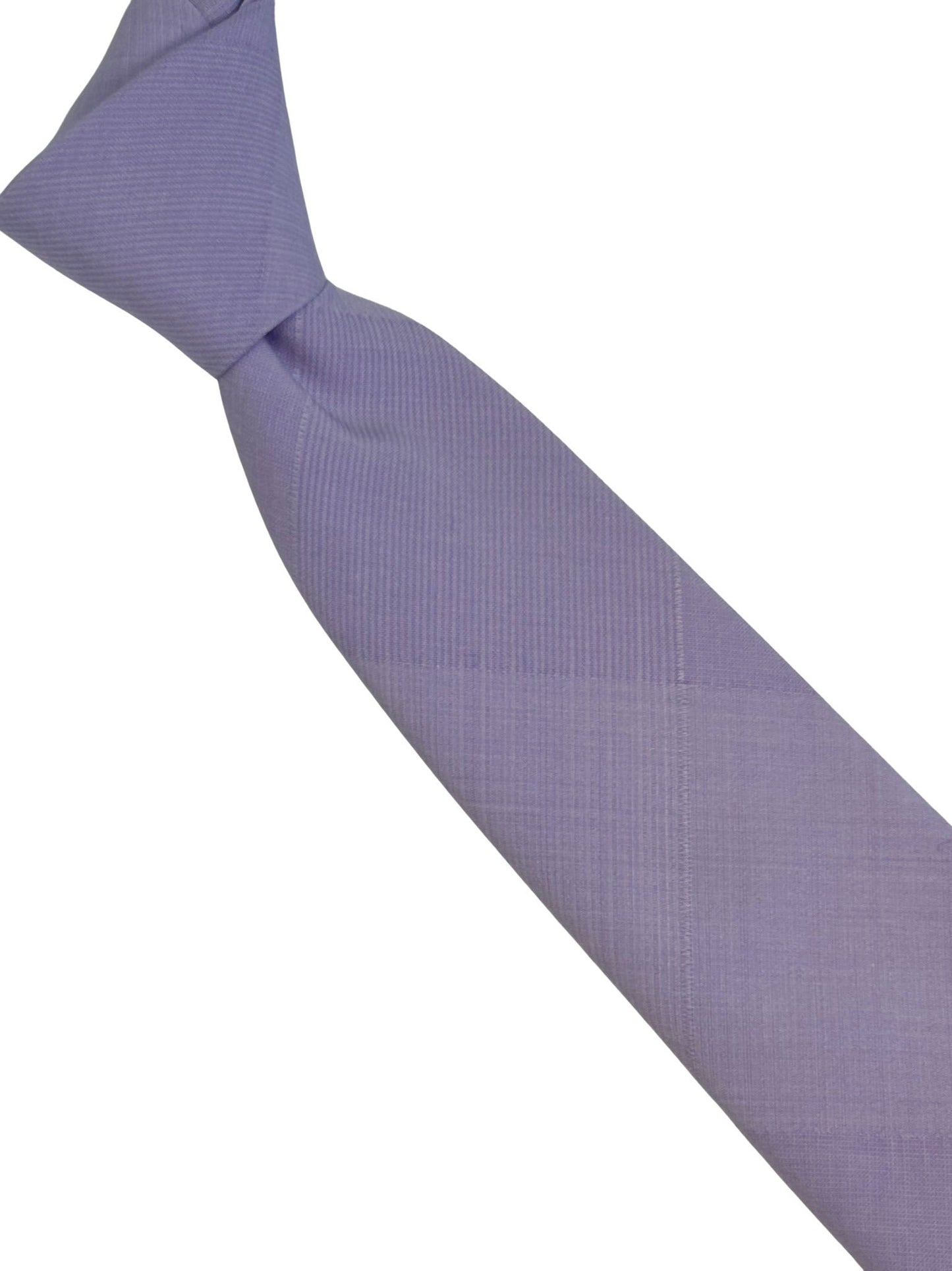 Extra long lilac lavender light pale purple cotton tie