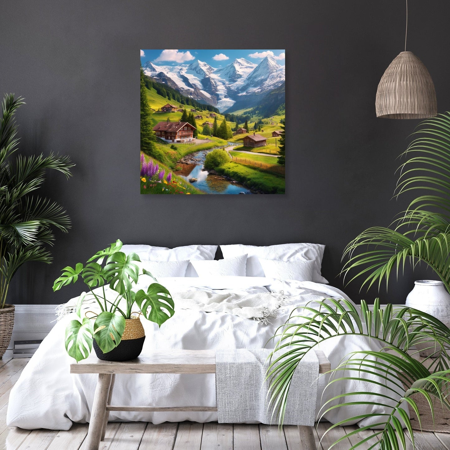 Swiss Alps Charm Canvas
