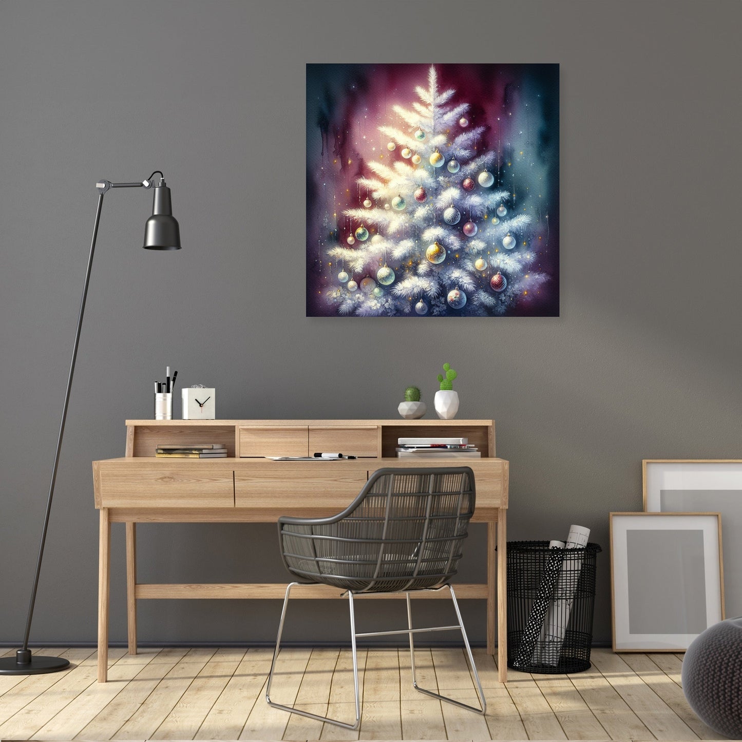 Melancholic Christmas Serenity Canvas