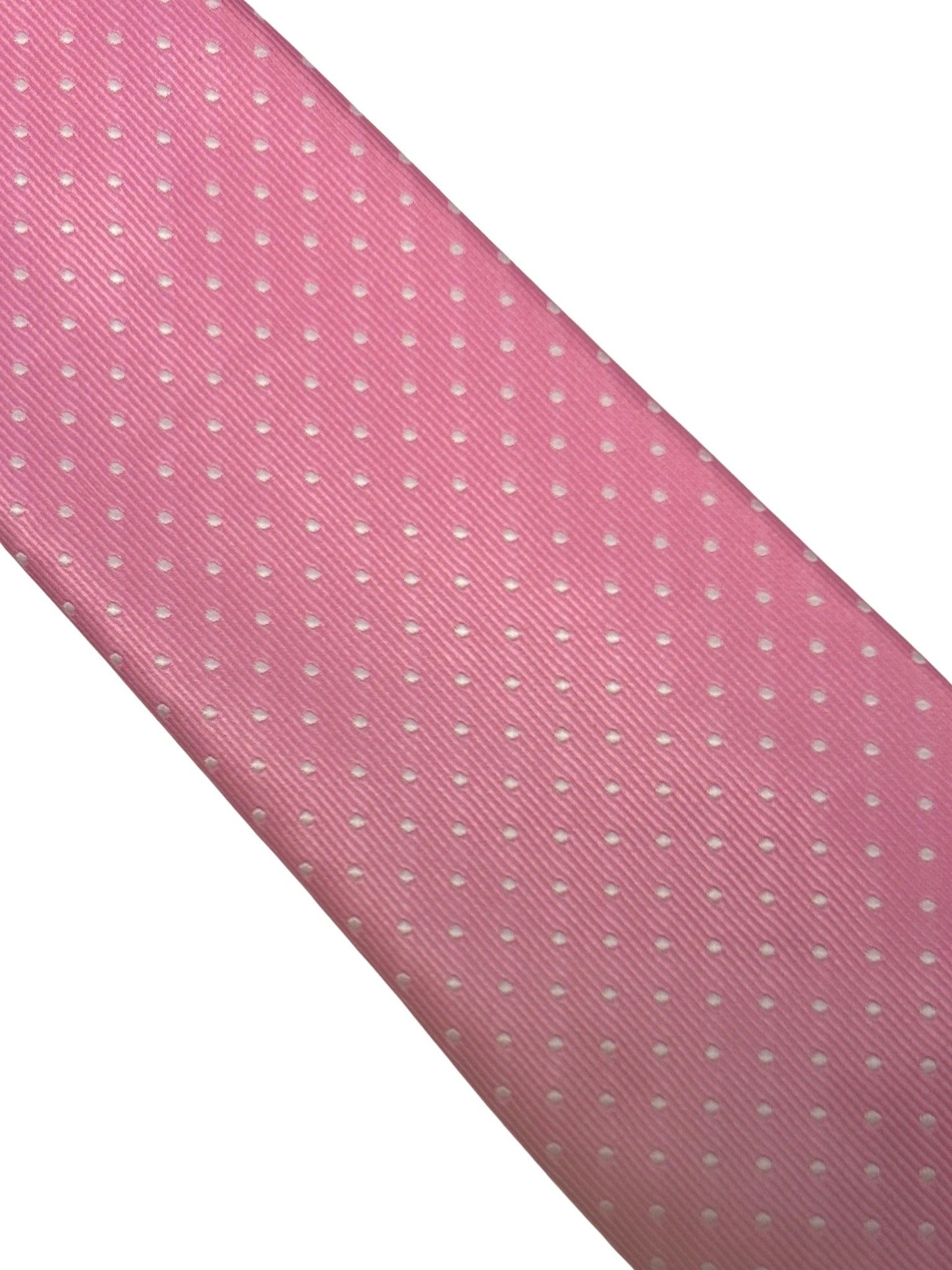 ballerina baby pink mens tie with  white pin spot