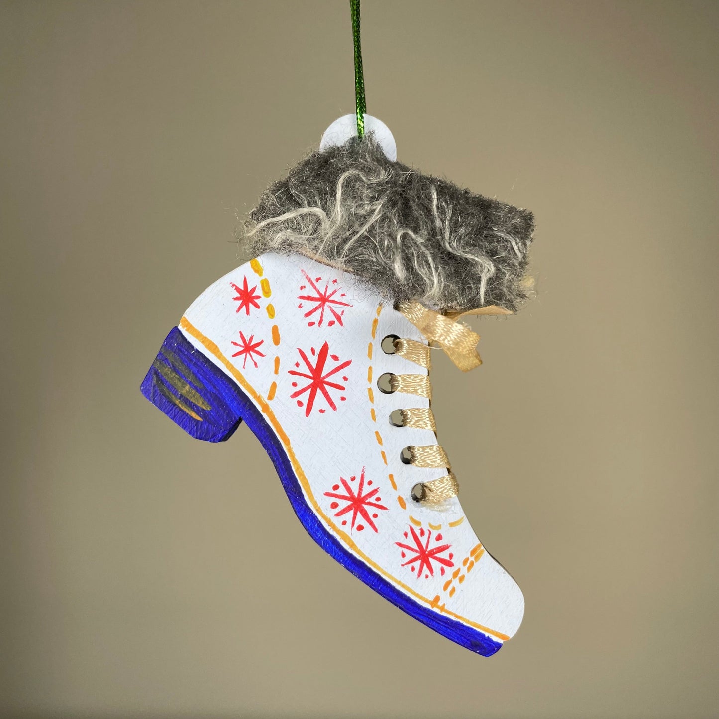 Ice Skates Bauble - Handmade Ornament by Curious Rabbit ®