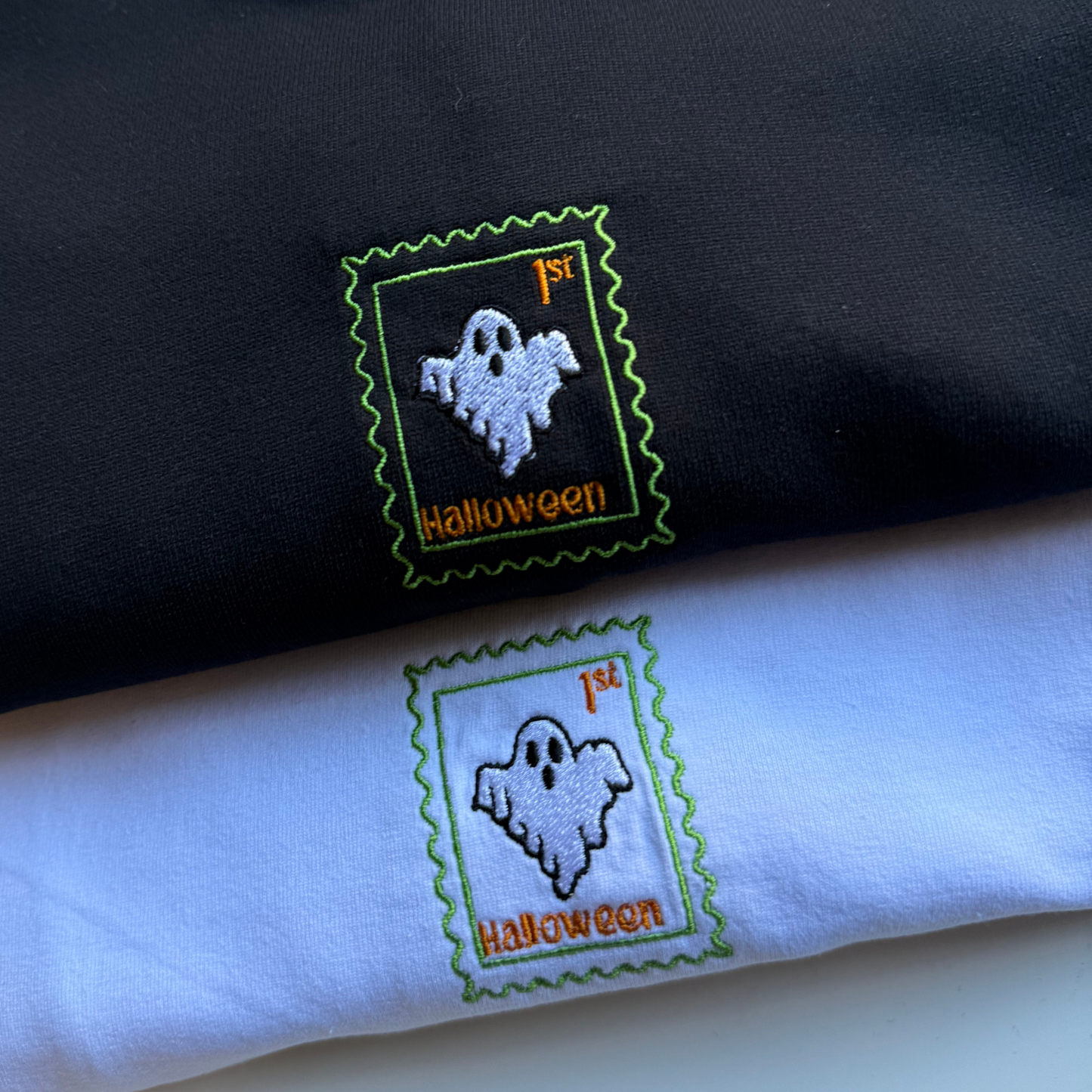 Cute Spooky Ghost Cropped Sweatshirt - Halloween - Relaxed Fit