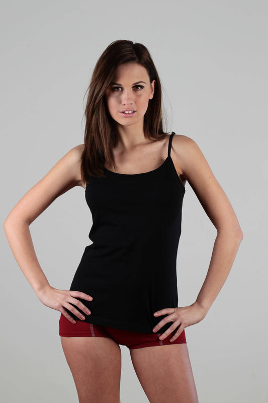 Organic Vest with Spaghetti Straps: Womens