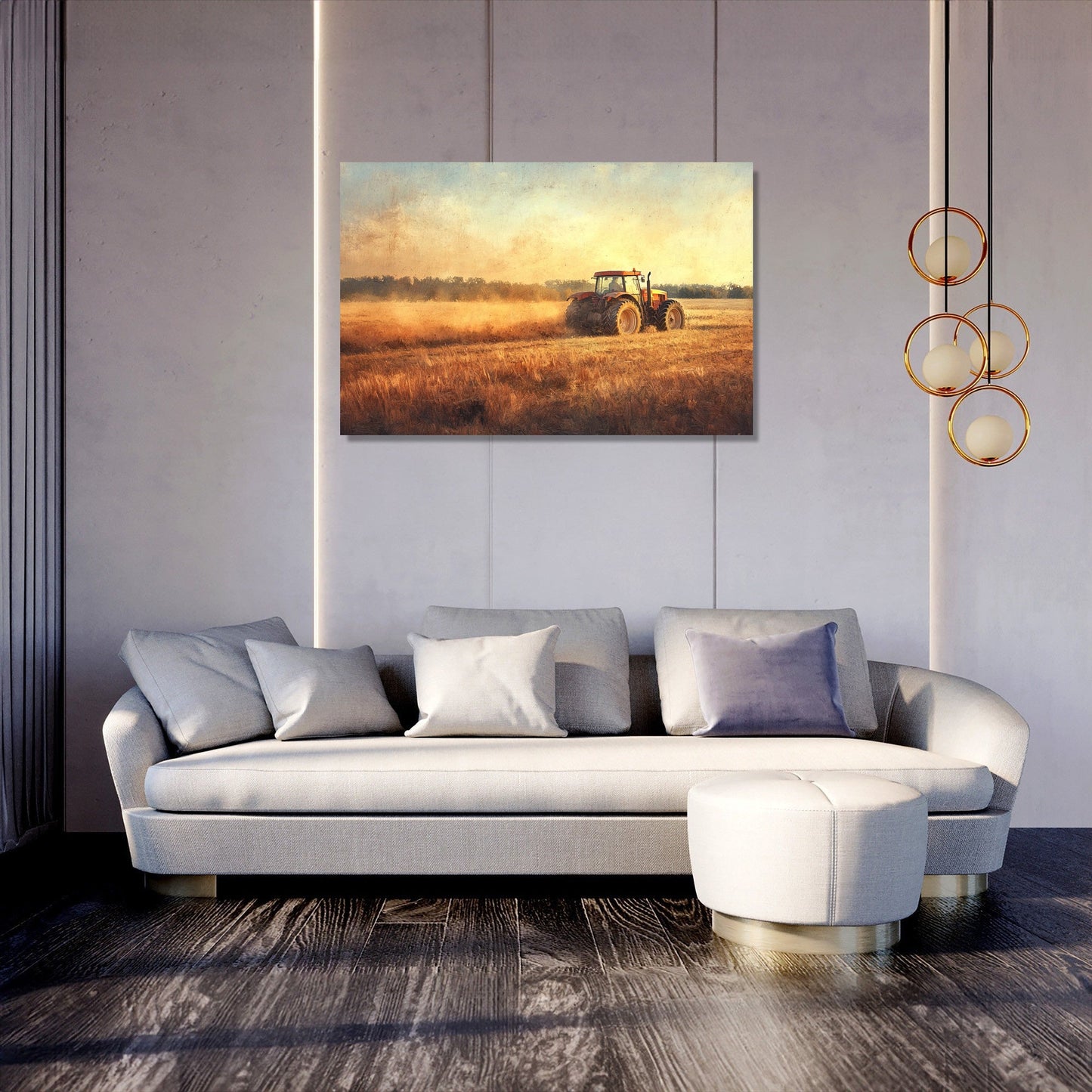 Sunset Tractor Canvas