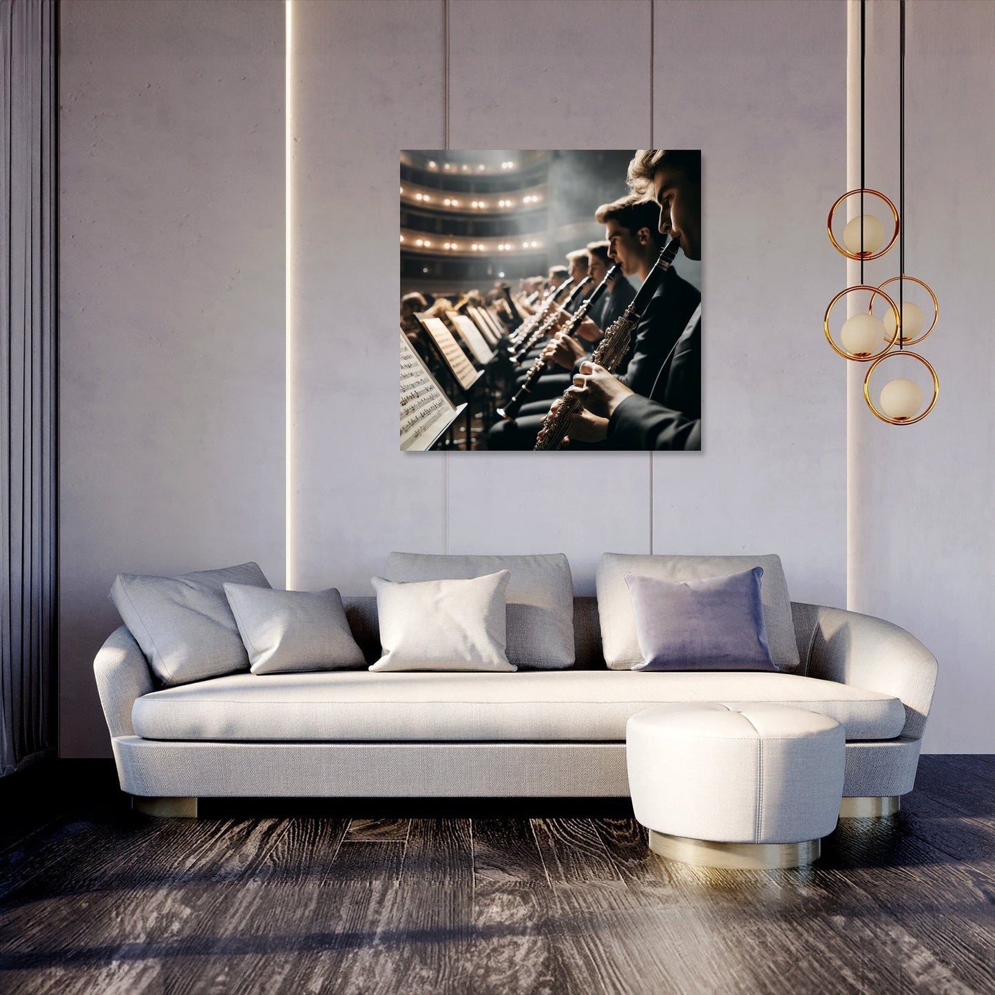 Orchestral Diagonals Canvas