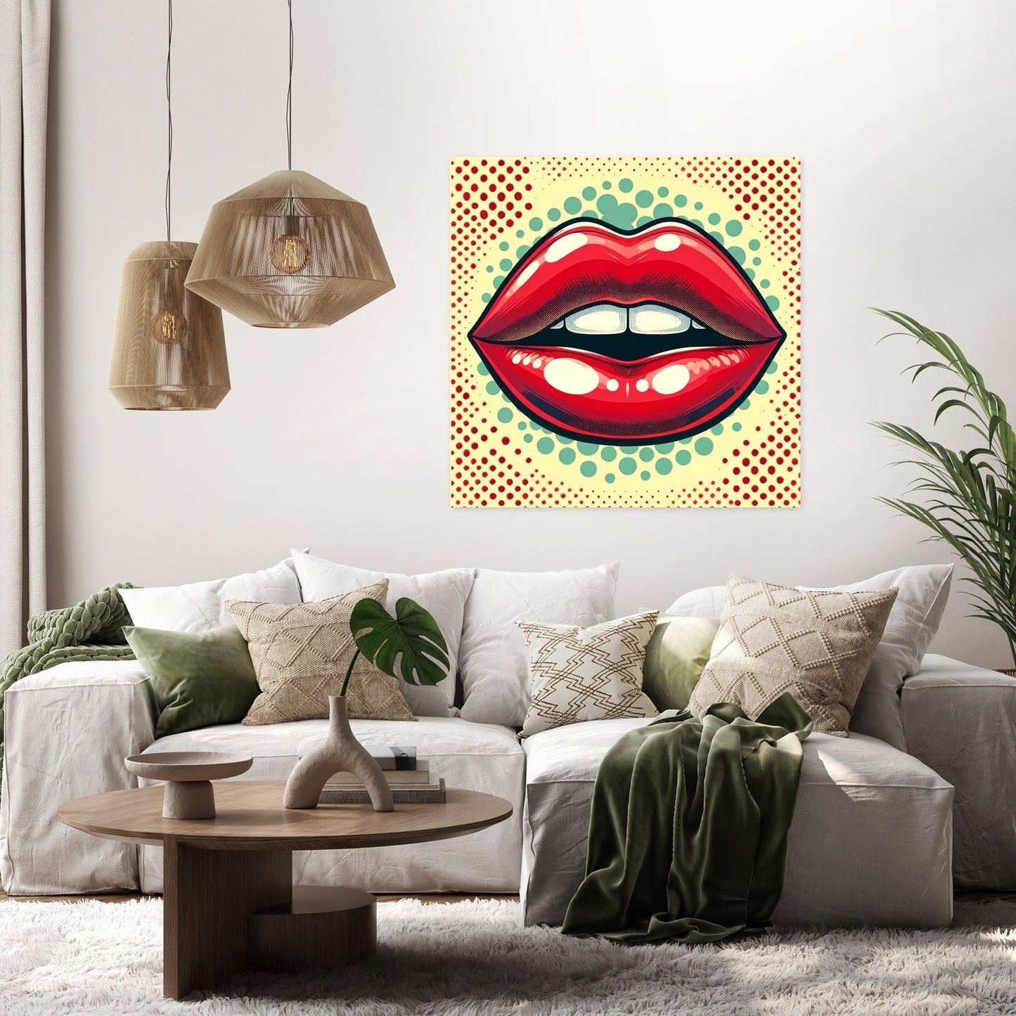 Red Lips Pop Canvas