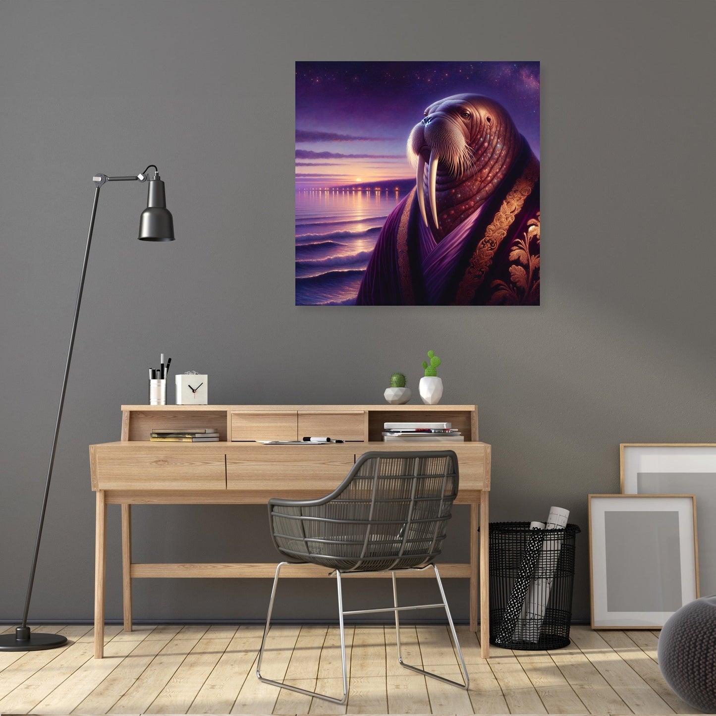 Regal Walrus Dusk Seascape Canvas