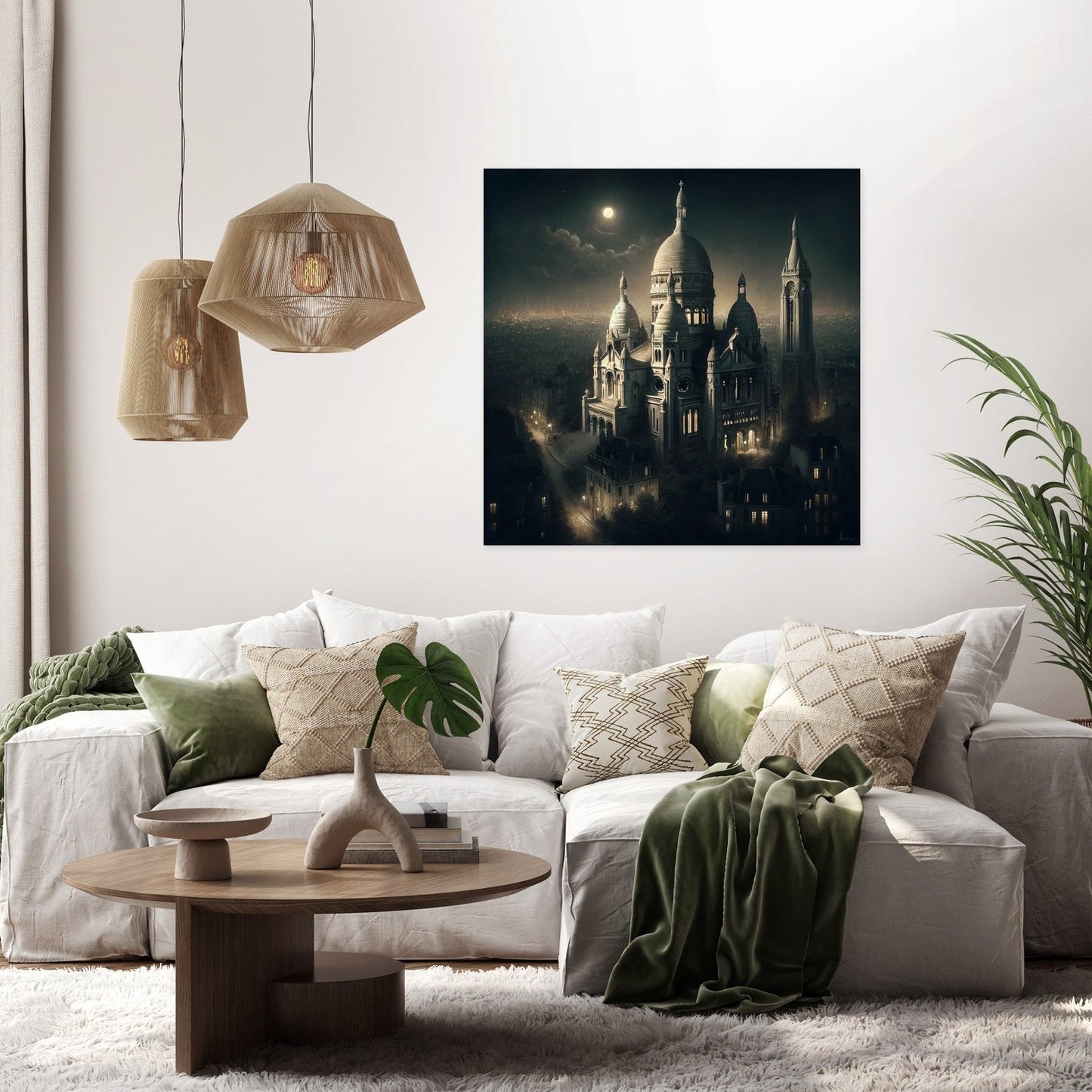 Sacre Coeur Illuminated Paris Canvas