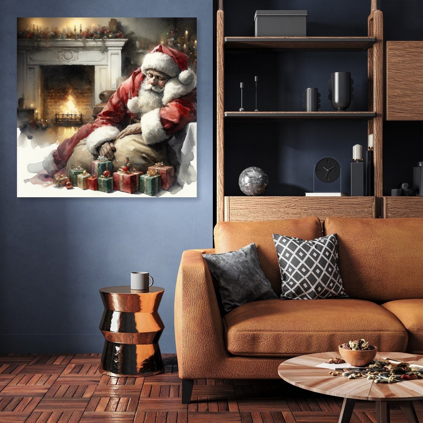 Christmas Solitude Santa Canvas