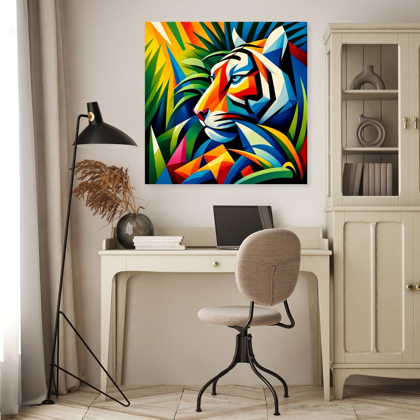 Modern Jungle Tiger Canvas