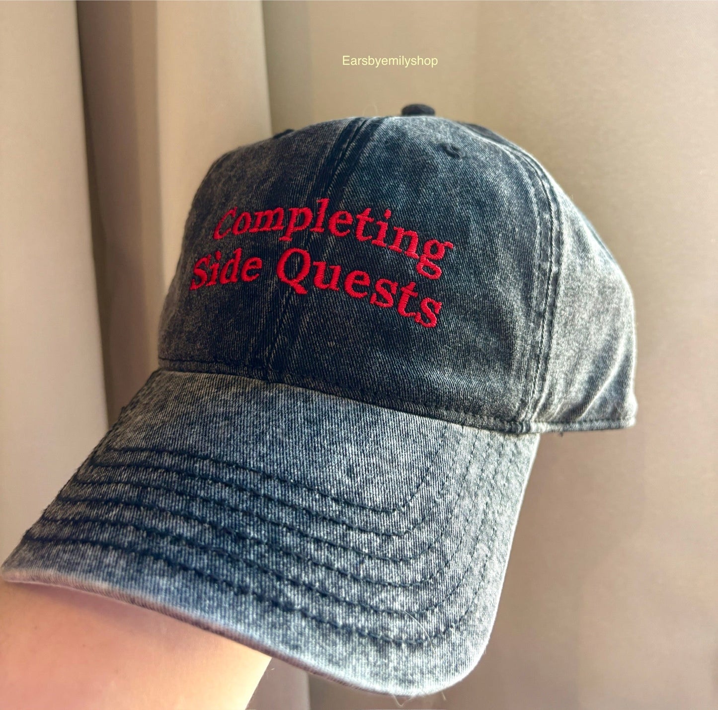 Cool completing side quests Vintage effect Cotton Twill unisex Cap