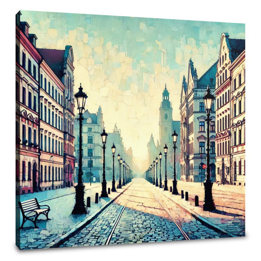 Serene Morning Old Town Canvas