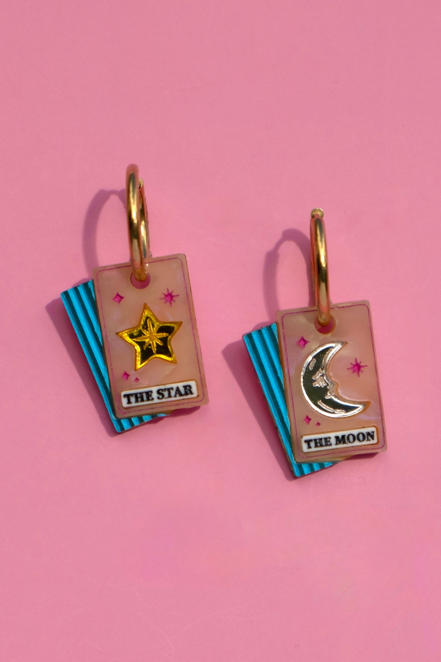 Tarot Card Hoop Earrings