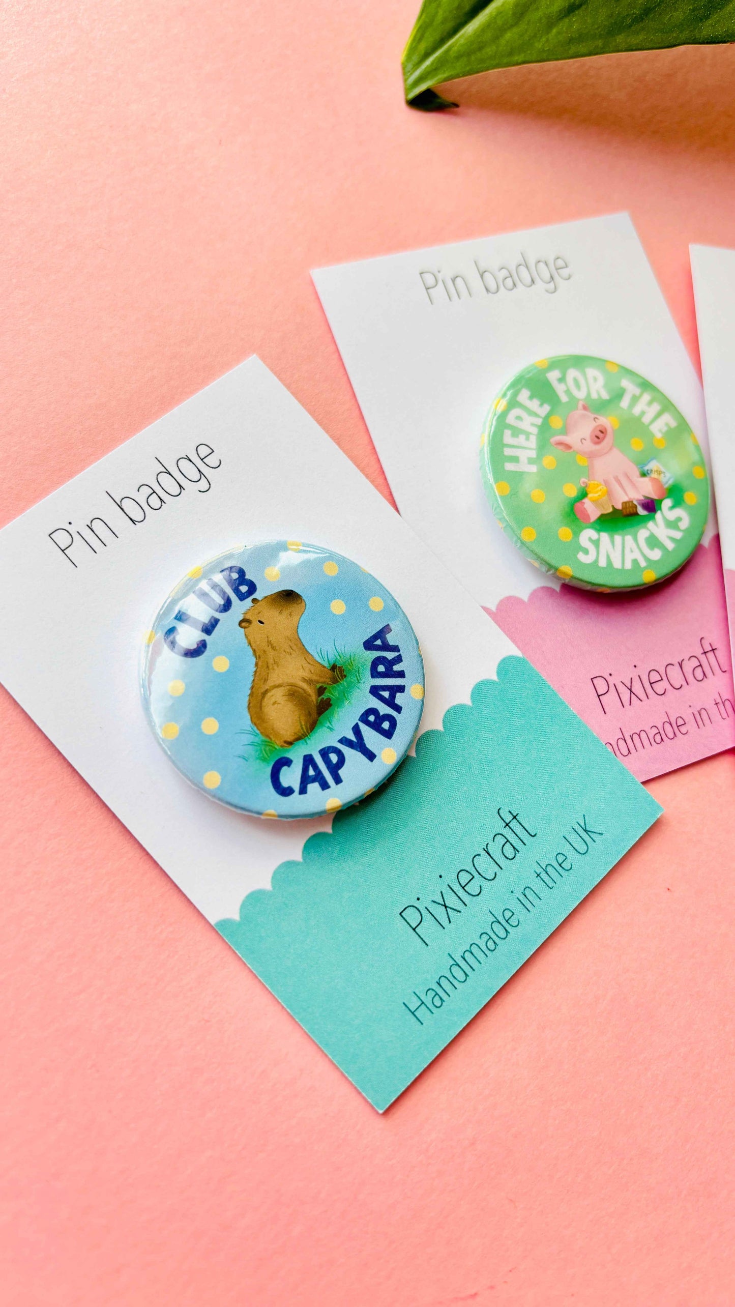 Club Capybara Badge or Fridge Magnet- Handmade Capybara Gift