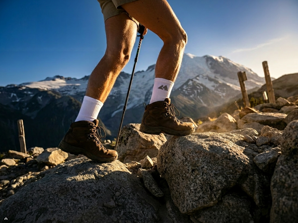 Off White Merino Wool Active Hiking Socks - Unisex
