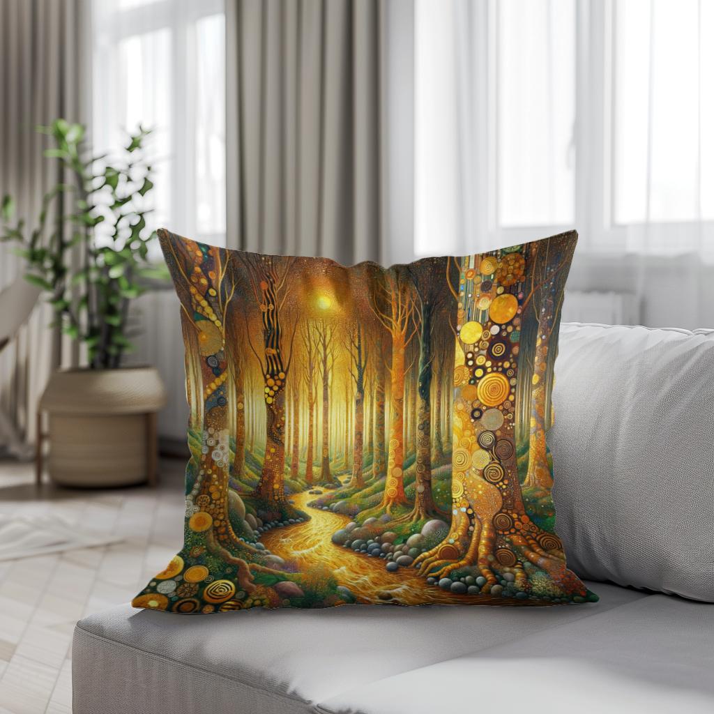 Enchanted Magical Forest Cotton Cushion