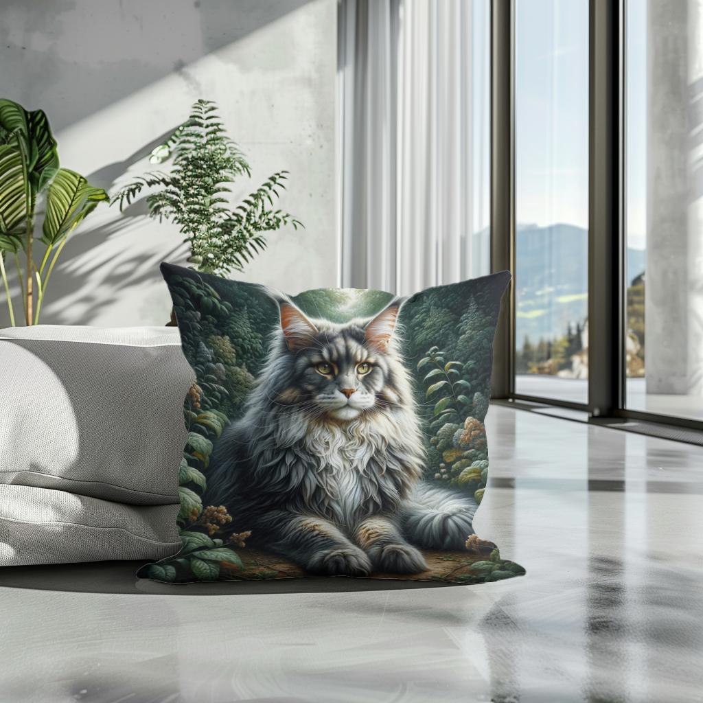 Majestic Maine Coon Cotton Cushion
