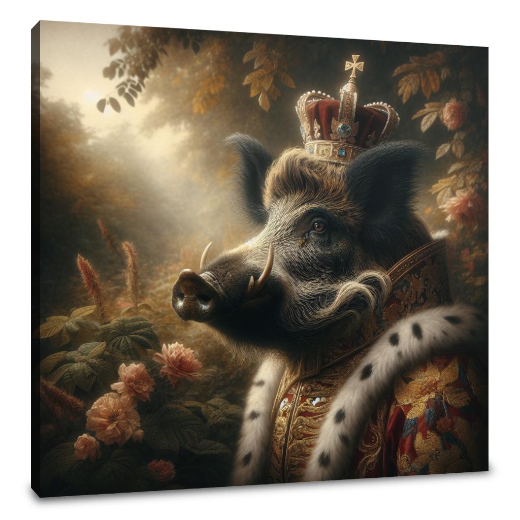 Regal Boar's Midday Majesty Canvas