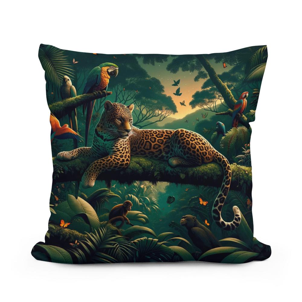 Twilight Jungle Cotton Cushion