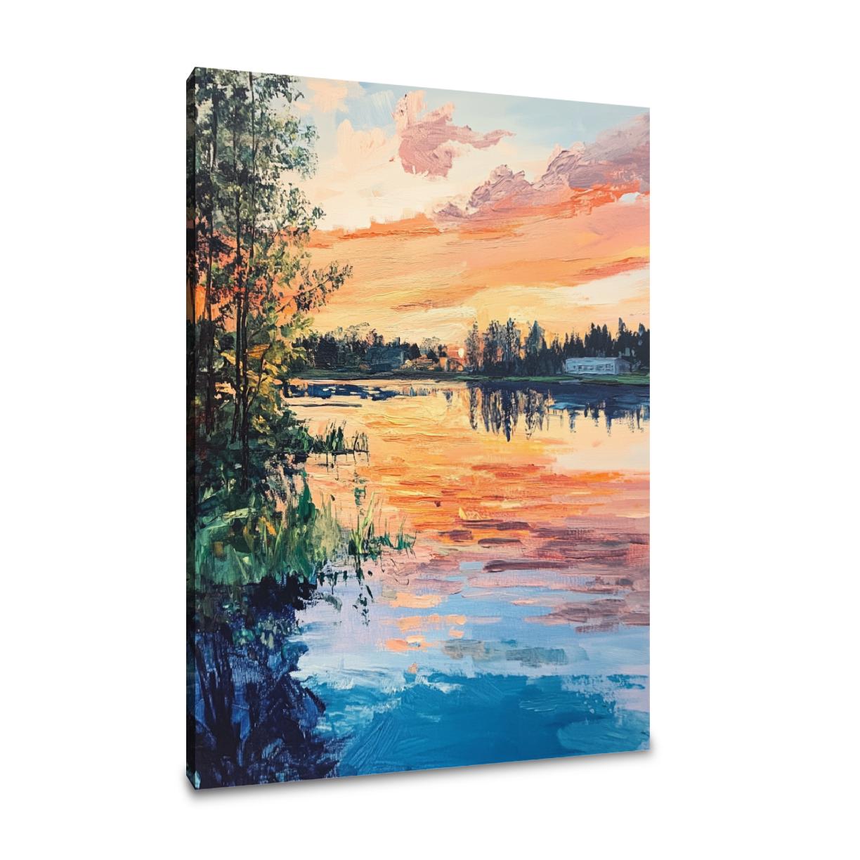 Ume River Sunset Canvas