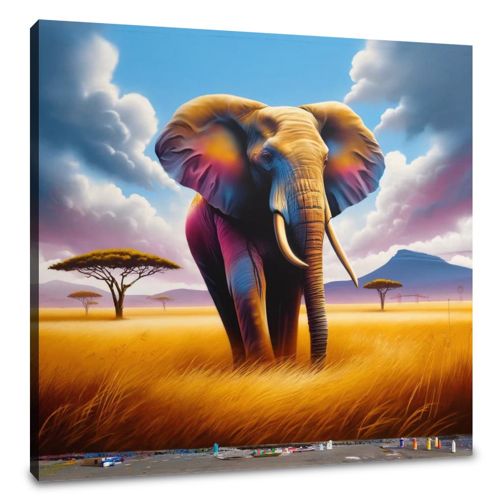 Majestic Elephant Savannah Canvas