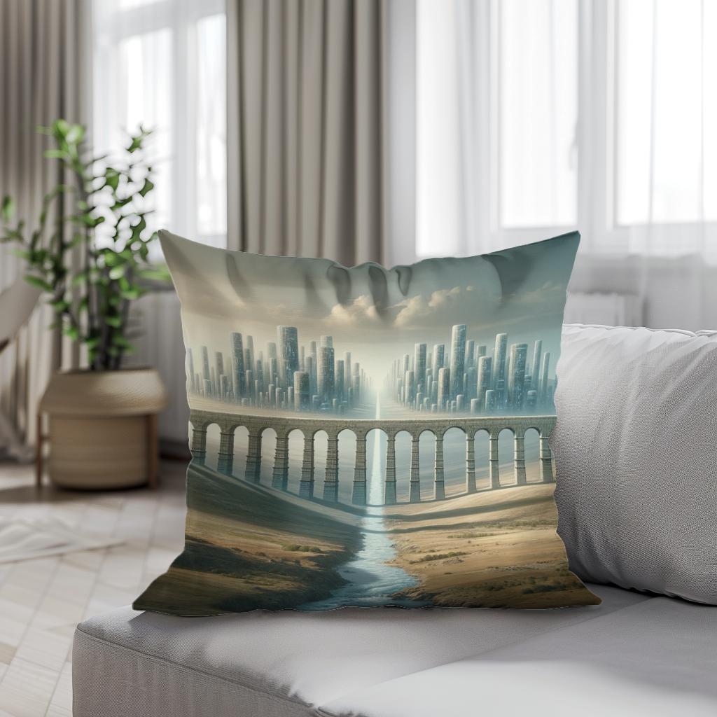 Aqueduct of Futures Past Cotton Cushion