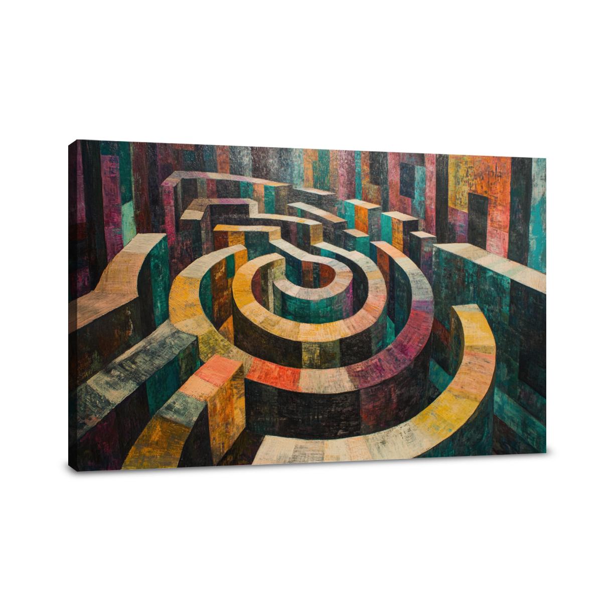 Geometric Labyrinth Canvas