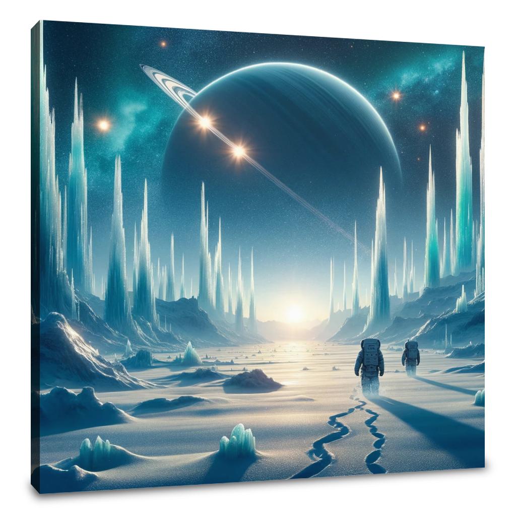 Icy Moon Explorers Canvas