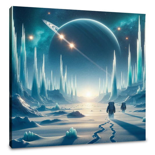 Icy Moon Explorers Canvas