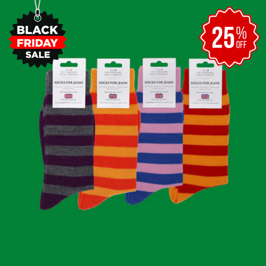 Socks For Jeans - Bright Everyday Merino Socks - 4 Pair Bundle 1