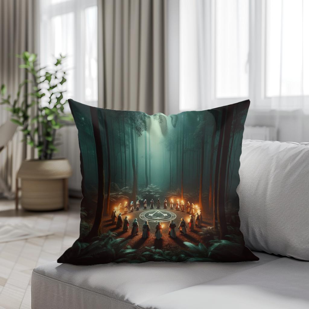 Forest Ritual Cotton Cushion