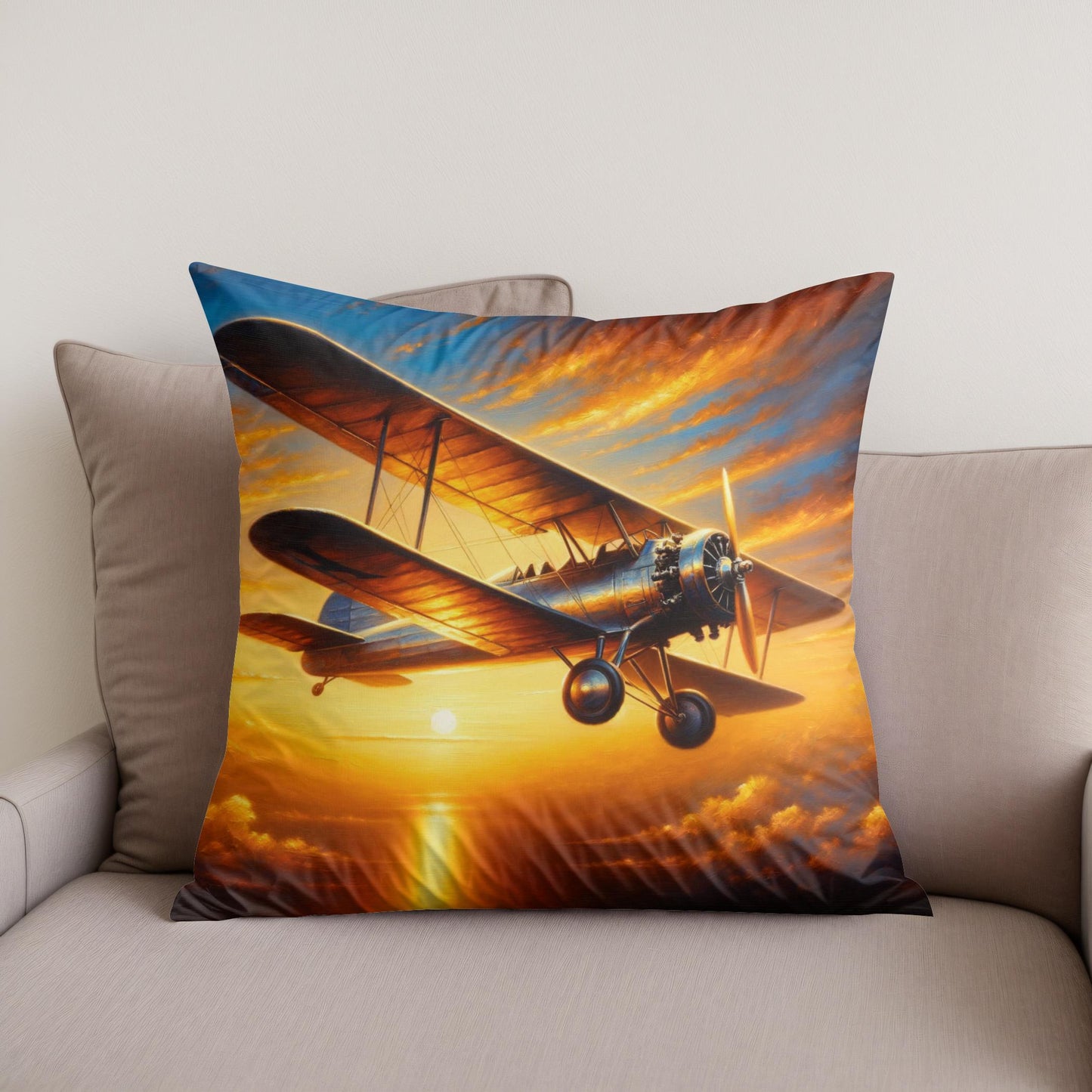 Sunset Flight Cotton Cushion