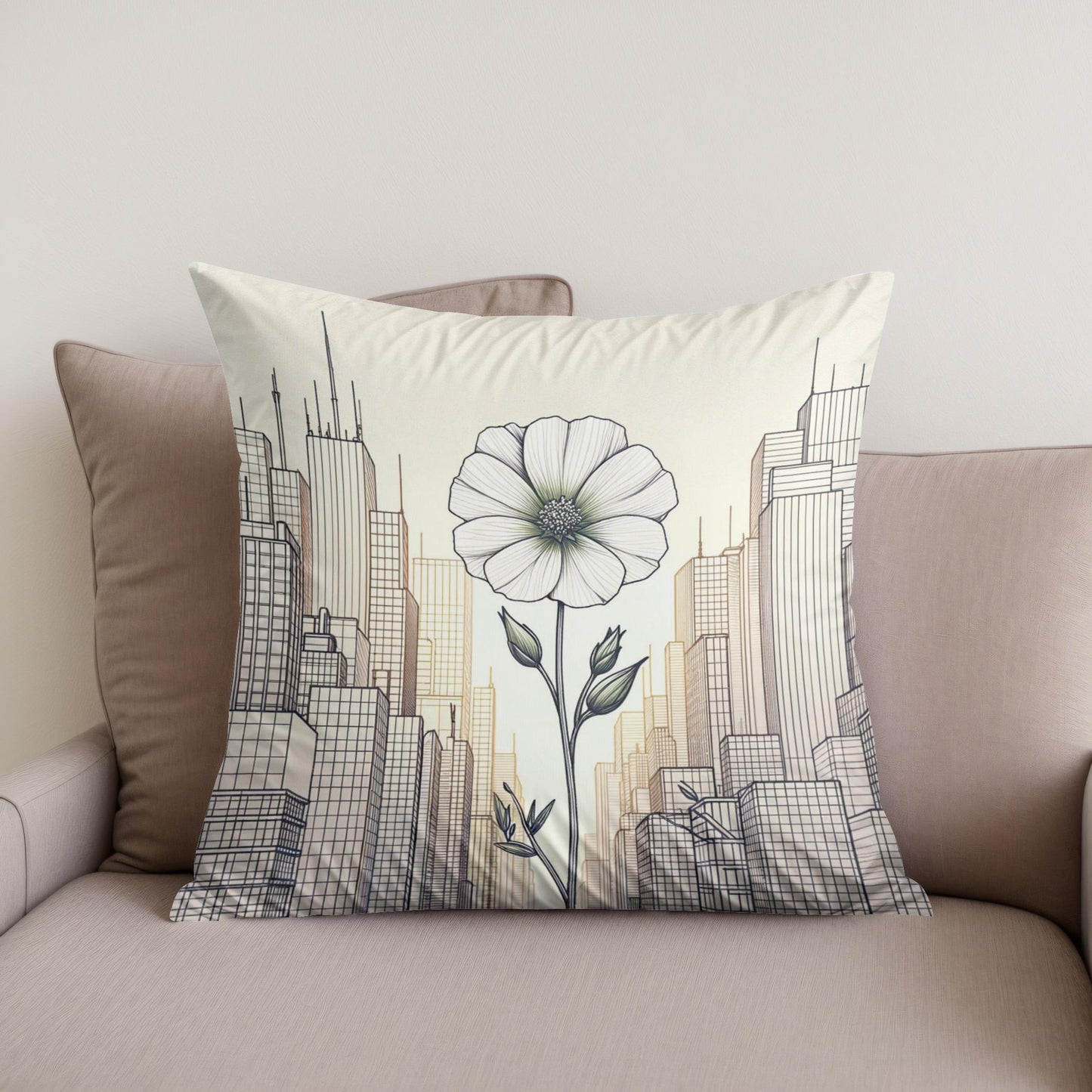 Urban Blossom Cotton Cushion