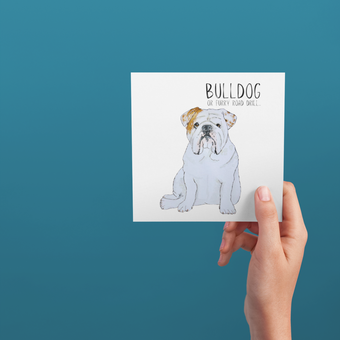 Bulldog Banter: The Furry Road Drill Greeting Card!