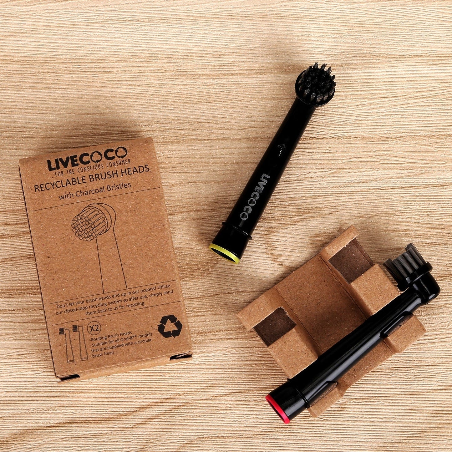 LiveCoco Recyclable Brush Heads Oral-B Compatible