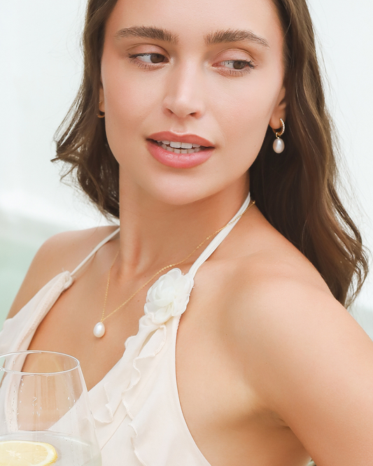 Timeless Pearl Jewellery Set in 18k Gold Vermeil
